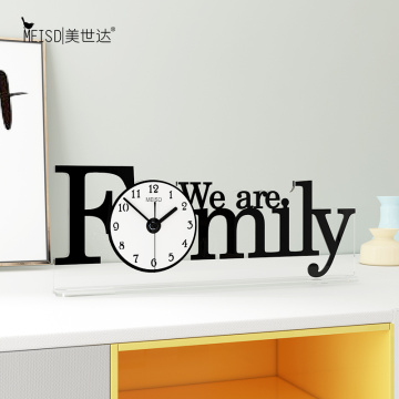 Fashion Family Non-Ticking Table Digital Clocks Cute Design RPET Acrylic Desk Clock Watch for Home Decor Living Room Decoration