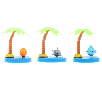 Solar Powered Dancing Fish with Coconut Palm Toy Kids Birthday Gift Car Dashboard Ornament Solar Toys