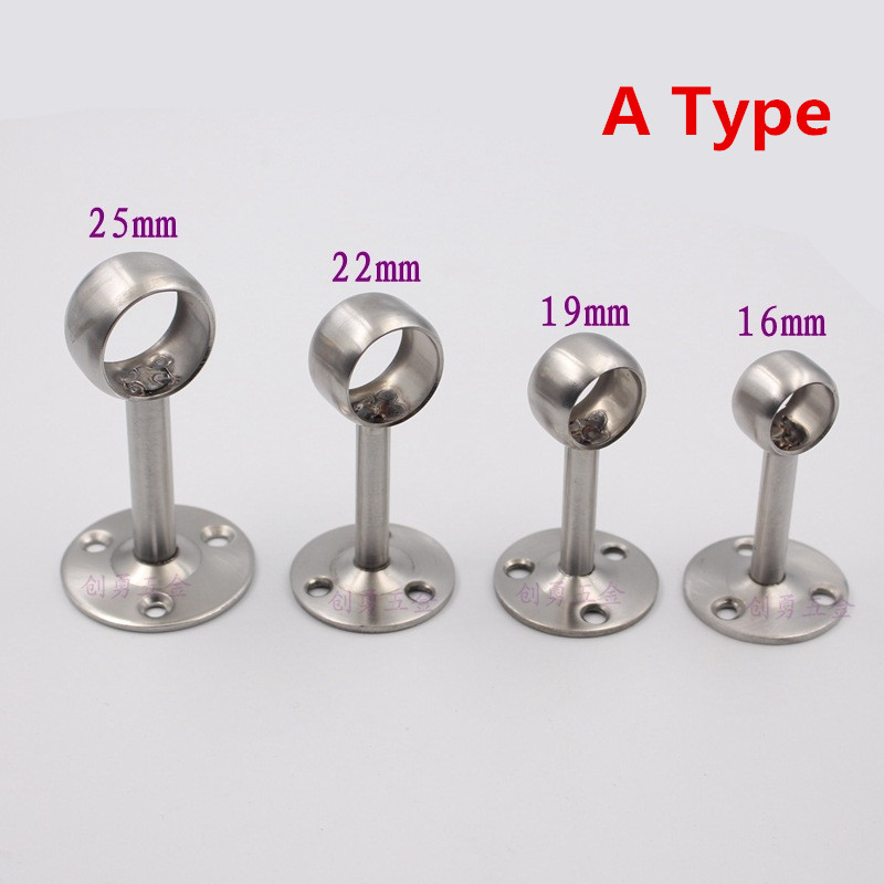 4Pcs/Lot 25mm strong,Stainless steel pipe support,Wardrobe clothes rail flange,Balcony fixed drying rack base,furniture parts