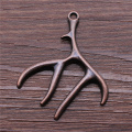 WYSIWYG 10pcs Moose Antlers Pendant Charms Diy Jewelry Making Jewelry Finding Antique Copper Color 40x50mm