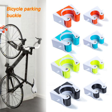 Portable Mini Bicycle Parking Rack Bike Parking Buckle Indoor Vertical Bracket Cycling Display Stand for Road/Mountain Bike