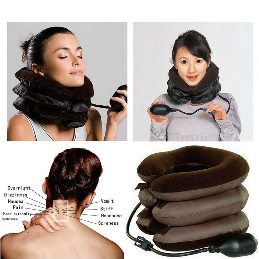 U Neck Pillow Air Inflatable Pillow Cervical Brace Neck Shoulder Pain Relax Support Massager Pillow Air Cushion Traction Soft#20