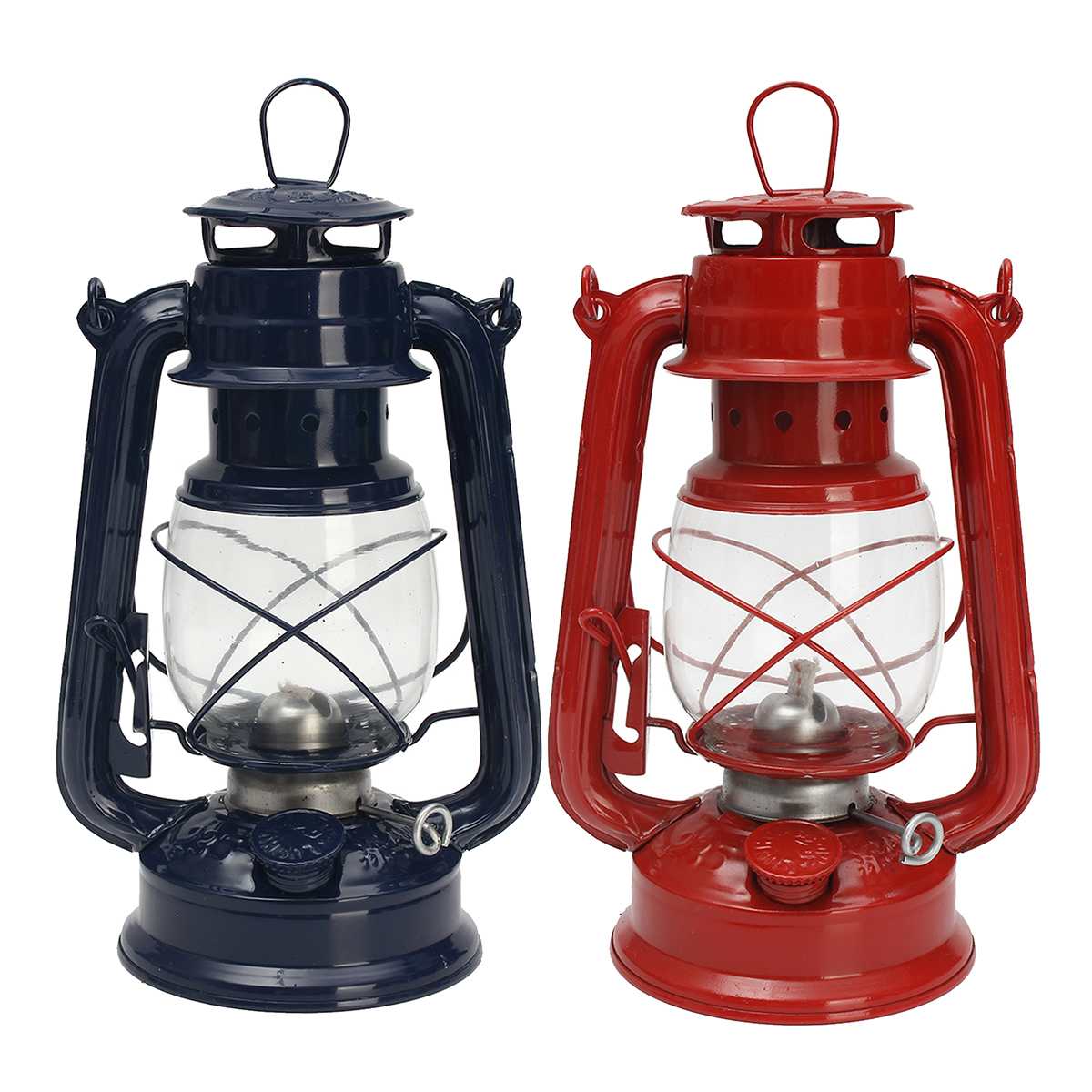 Portable Handheld Oil Lamp Iron Retro Style Candlestick Outdoor Lighting Home Decoration 4 Colors Lantern Kerosene Camping Lamp