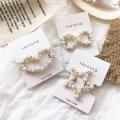 Women's Girls Vintage Geometric Pearl Hairpin Bangs Hair Clips Barrette Slide Grips Hairpins Hair Decoration Dropship