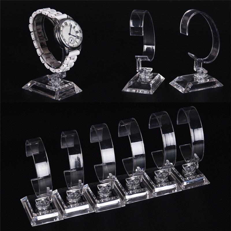 Hot Sale 1Pc Acrylic Clear Watch Bracelet Bangle Showcase Display Holder Stand Rack