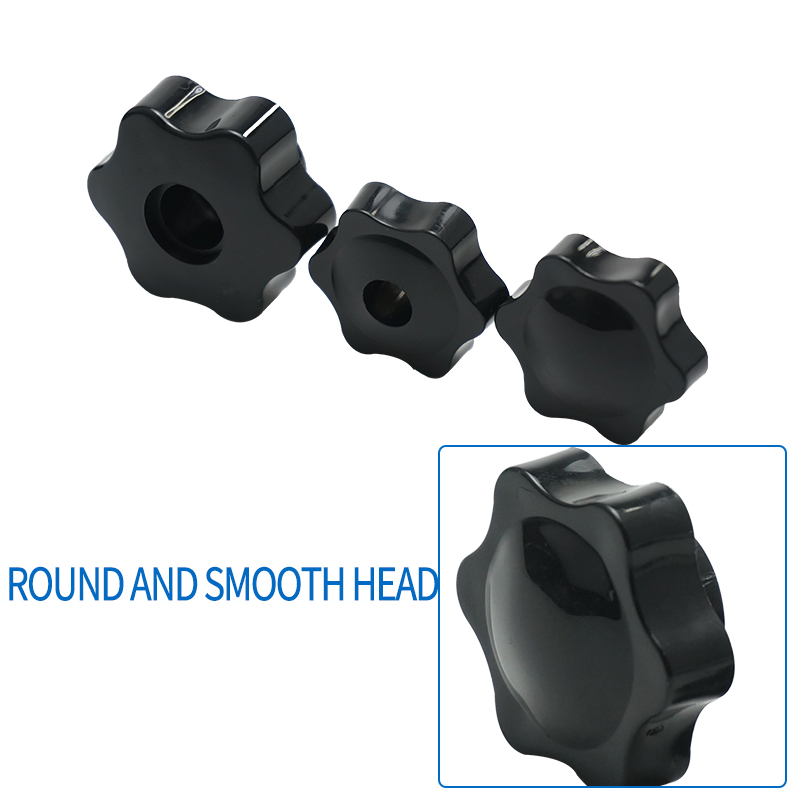 10/5 PCS M4 M5 M6 M8 M10 Plum Hand Tighten Nuts Handle Thread Star Mechanical Black Thumb Nuts Clamping Knob Manual Nuts