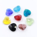 20pcs/lot Accessories for Jewelry Charm Crystal Heart 14mm Lampwork Glass Faceted Beads Loose Pendant DIY Making Costume Jewelry