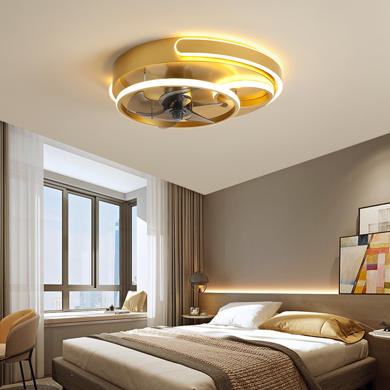 Modern Led Ceiling Fan with Lights remote for Living Room Study Room Bedroom lamparas de tech ceiling fans lamp for Bedroom