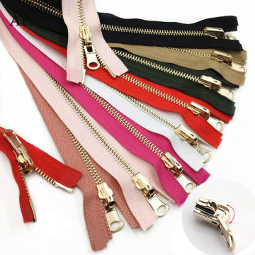 NEW Style 100cm Metal Zipper Open-end Double Pull Slider Rotate Zipper Head Tailor Zip DIY Coat Clothing Sewing Accessories D714