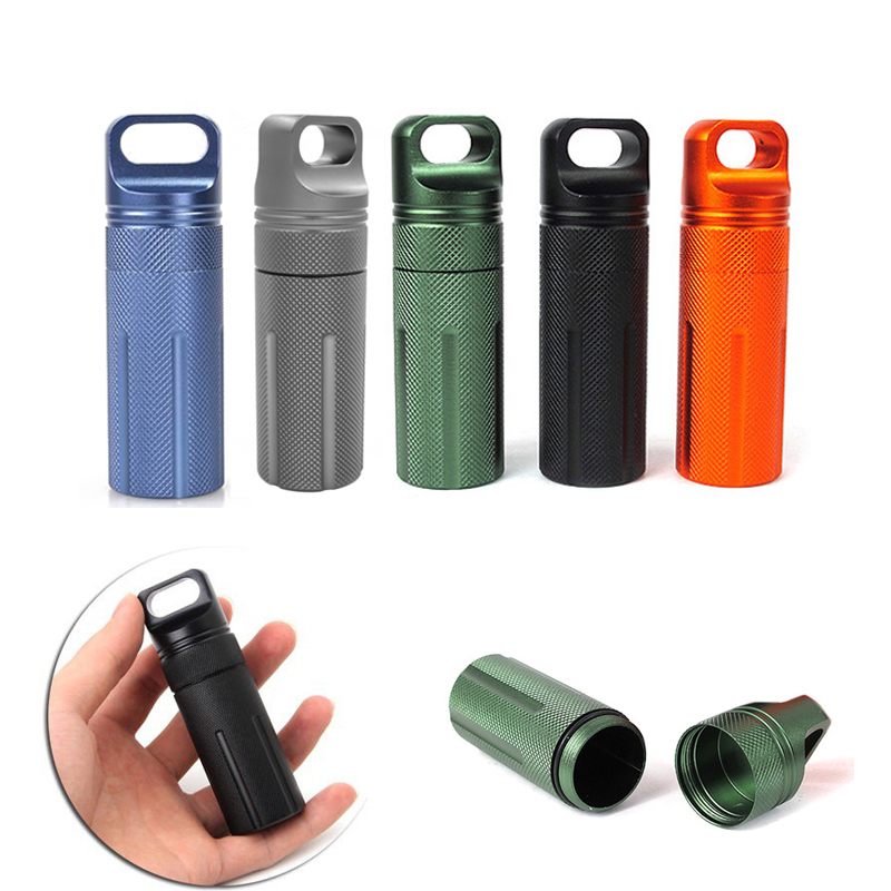 EDC trunk box case hike camp seal holder storage dry bottle outdoor medicine match pill Container capsule waterproof Survice