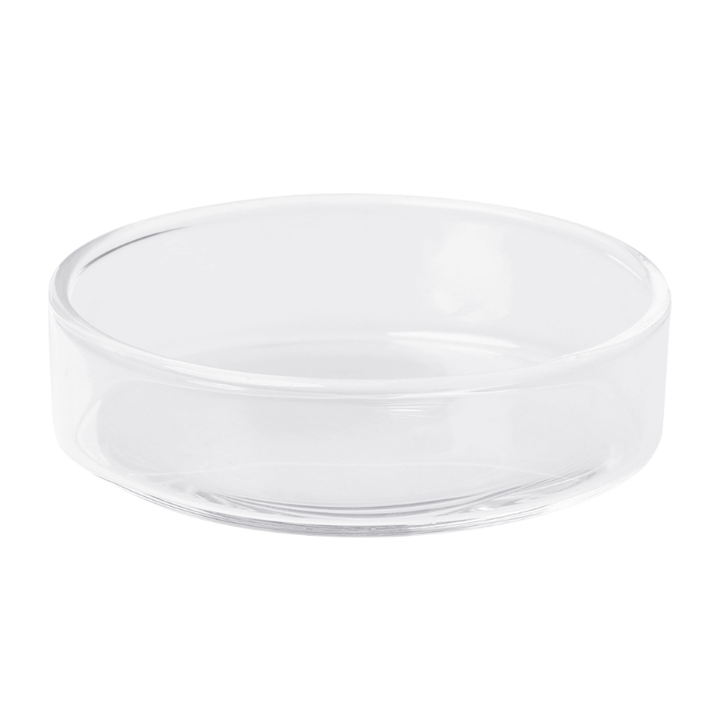 Clear Glass Shrimp Food Round Dishes Small Fish Feeding Bowl Ornamental Supplies