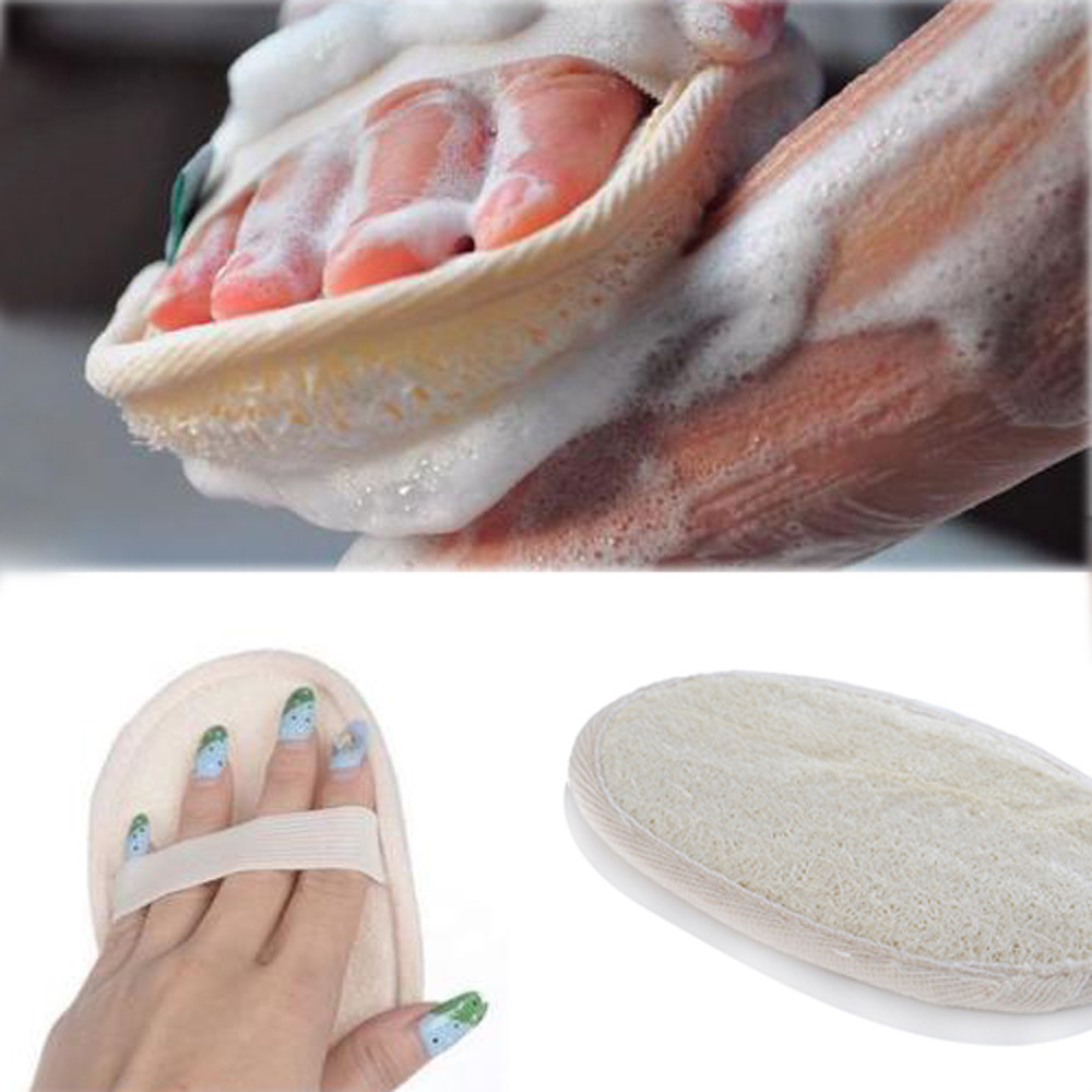 1PCs Loofah Sponge, Exfoliating Loofah Sponge Pads Natural Loofah Back Scrubber for Men Women bathroom supplies tool Accessories