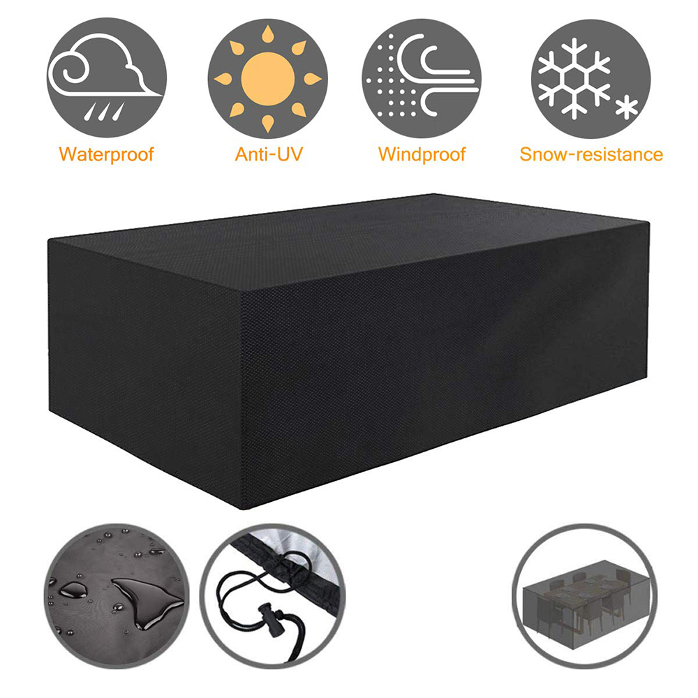 Outdoor Furniture Covers Windproof Waterproof Rain Snow Dust Wind-Proof Anti-UV Oxford Fabric Patio Garden Lawn Furniture Covers