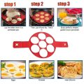 3pcs/4pcs Pancake Mold Maker Fried Non-Stick Egg Mold Reusable Silicone Ring Kitchen Baking Omelet Moulds Flip Cooker Egg Tools