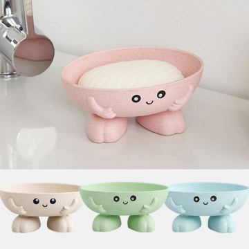 Bathroom Gadgets Candy Colors Cartoon Shape Soap Box with Cover Draining Practical Easy Clean Soap Holder Soap Dish Box