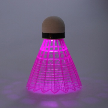 3pcs LED Glowing Light Up Plastic Badminton Shuttlecocks Colorful Lighting Balls
