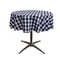 Polyester Yarn Dyed Check Round Tablecloth