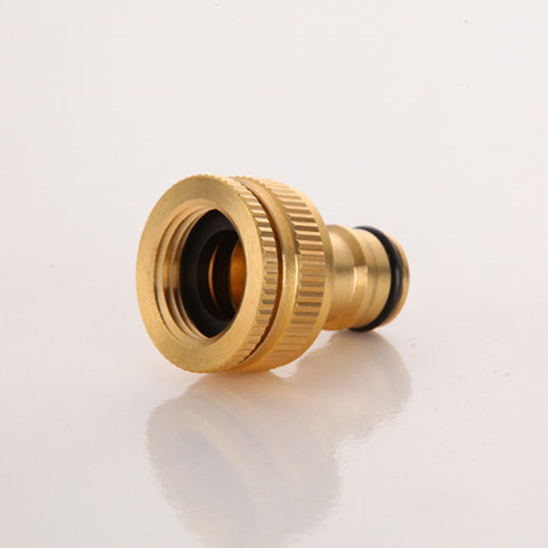 1PCS Pure Brass Faucets Standard Connector Washing Machine Gun Quick Connect Fitting Pipe Connections 1/2 "3/4" 16mm Hose