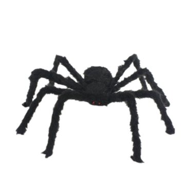 Halloween Props Natural Hanging Decoration Outdoor Courtyard Layout Plush Toys Lifelike Giant Black Spider