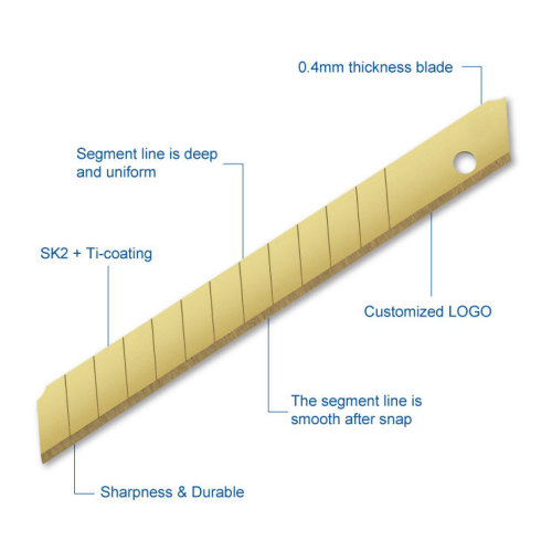Titanium Coating Snap Off Utility Knife Blades Supplier, Supply Various Titanium Coating Snap Off Utility Knife Blades of High Quality