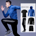 2020 Men's Sportswear 5 Pcs/Set Tracksuit Quick Dry Running Sets Gym Wear Compression Sports Suit Jogging Fitness Sport Wear