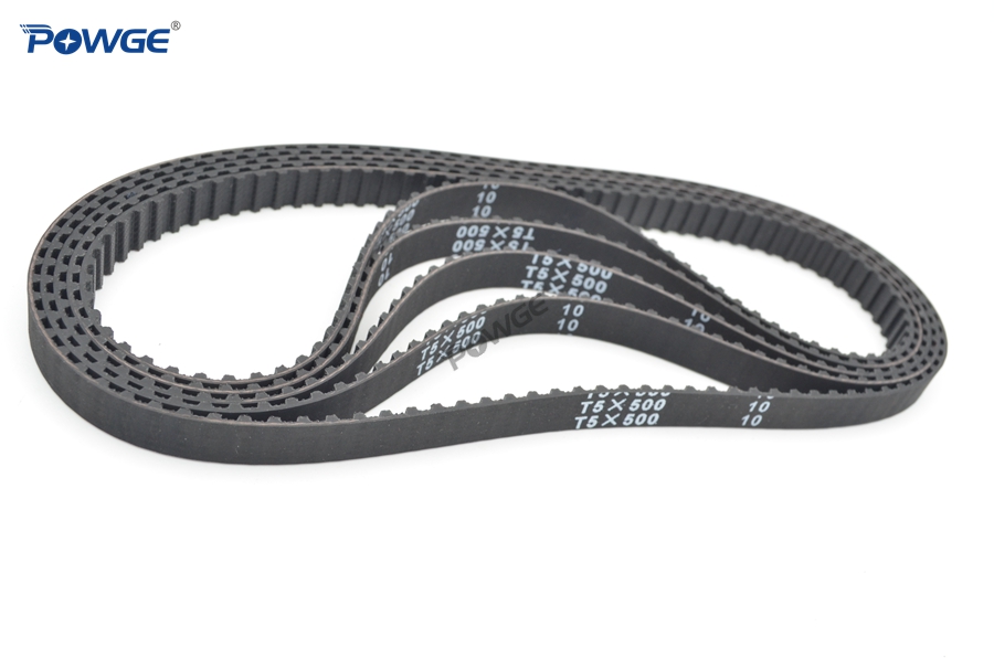 POWGE T5 Synchronous timing belt C=475/480/500/510/525 Width 10/15/20mm Teeth 95 96 100 102 105 Rubber T5X480 T5X500 T5X510