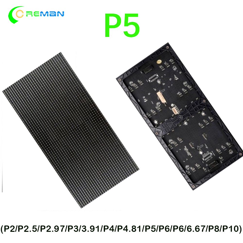 64x32 displays P5 led module panel P5 LED Matrix Module Indoor RGB Full Color LED Display Screen, 1/16 Scan, Pixel Pitch 5mm