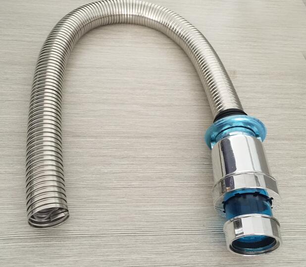 Kitchen sink deodorizing sewer drain pipe Head plastic hose stainless steel, Barthroom basin Plumbing Traps, Total length 73cm