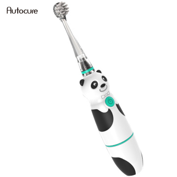 Autocure 2020 Children Electric Toothbrush Portable Cartoon Panda Rechargeable Toothbrush Colorful Breathing Light Toothbrush