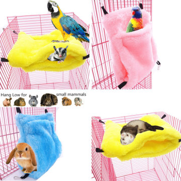 Cute Small Animal Suspended Warm Cotton Pet Hamster Hammock Bed Mat For Guinea Pig Rabbit Hanging Bed Cage Accessories