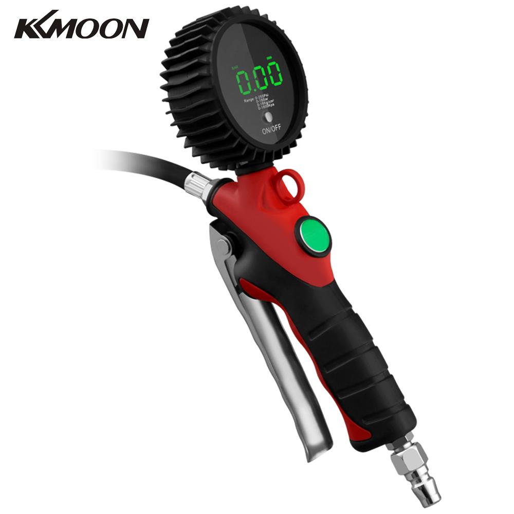 KKMOON High Accuracy LED Digital Car Pressure Gauge Portable Mini Tire Inflating Gauge Tyre Inflatable Gun Tire Inflator