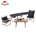 Naturehike Protable Outdoor Camping Chair Table Bed Wood Grain Camping Cot Camping Furniture Folding Fishing Chair Patio Table