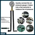 Auto Car Oil Pressure Gauge Fuel Pressure Gauge Test Meter Test Gasoline Pressure Tool Quick-Connect Oil Pressure Gauge
