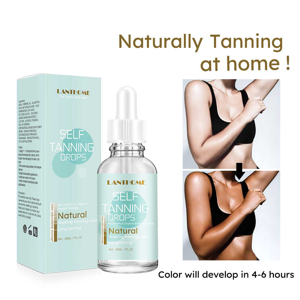 Lanthome Body Bronze Natural Bronzer Sunscreen Self Sun Tanning Enhance Oil Tanning Cream Tanner Lotion Skin Darken TSLM2