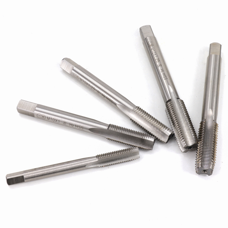 CMCP 1pc Left Hand Metric Thread Tap HSS Screw Tap Drill Bit Machine Straight Shank Plug Tap M3 M6 M8 M10 M12 M14 M16 M18 M20