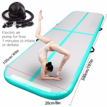 2019 New Airtrack 5*1*0.2m Inflatable Air Tumble 5M 4M Track Olympics Gym Mat Yugo Inflatable Air Gym Air Track For Home use