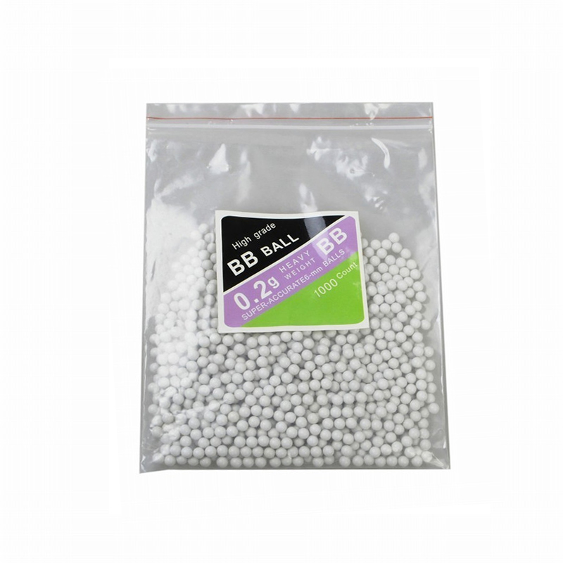 1000 Rounds 0.2g Tactical BB Balls Paintball Shooting Plastic BB Pellets 6mm Strike Ball Paintball Accessories