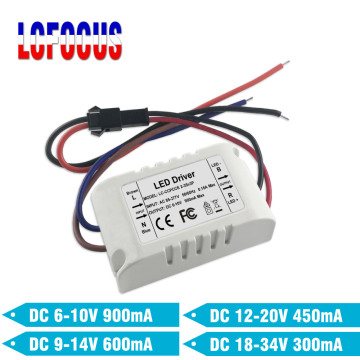 LED Driver Constant Current 6W 7W 8W 9W 10W 12W Watt Power Supply 300mA 450mA 600mA 900mA Lighting Transformers