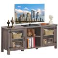 TV Stand Entertainment Center for TV's up to 65" with Storage Cabinets HW65217