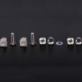 TOP Crown 100pcs Nickel Plated Steel Cabinet Screws Female Seat Nut M6*20mm Computer Patch Panel Network Accessories Server PDU