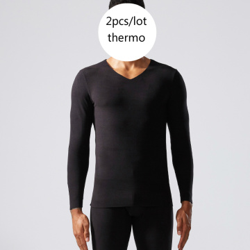 2pcs Thermal Underwear Sets Men Thick Winter Warmer Long Johns Body Shaper Invisible Seamless Tops Buttoms