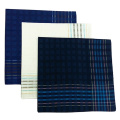 3 Pack Check Pattern Handkerchiefs for Men Party Pocket Square Gift Set 16x16'