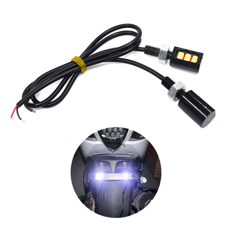 2pcs 12V LED 5630 SMD Screw Bolt Lamp Auto Motorcycle Tail Light Car Licence Plate Light Car Accessories Car-styling