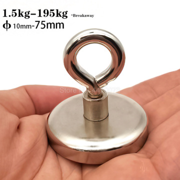 1X Neodymium Magnet Super Strong Powerful Salvage Hook Fishing Magnetic Circular Pot Magnets Imanes Strongest Permanent Deep Sea