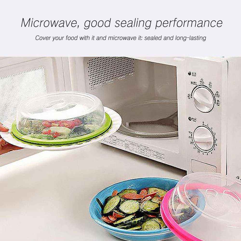 Microwave Oven Crisper Anti-Oil Cover Bowl Plates High Temperature Resistant Plastic Sealing Cover Bowl Lid Cookware Parts