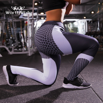 WorthWhile Women Honeycomb Yoga Pants Foot Tights High Waist Sports Seamless Legging Gym Fitness Female Sportwear Super Stretchy