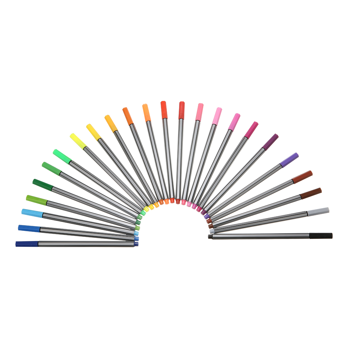 New 24 Colors 0.4mm Fineliner Pens Colored Sketch Fine Draw Marker Pen Set Water Based Assorted Ink Art Painting Markers Pen