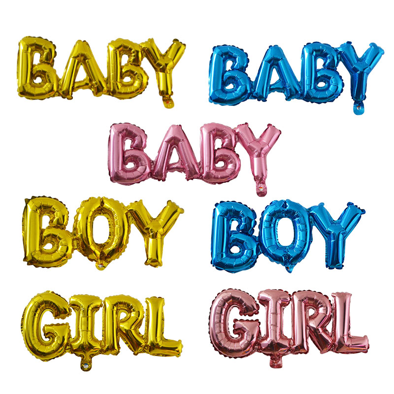 60*30cm Baby Shower Gold Foil Balloons Its a Boy Girl Baby Shower Gender Reveal Party Decorations Supplies