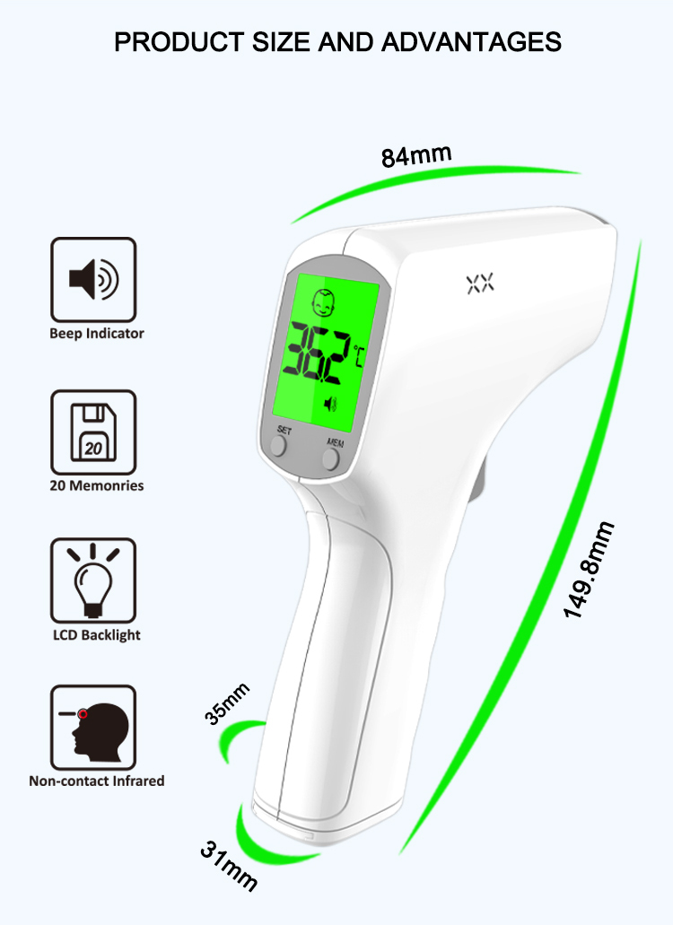 how to use thermometer on forehead