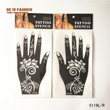 1pair Henna tattoo Stencils Airbrush stencil Glitter Body Art Professional kit Face Hand tattoos templates lace Rose Flower Lotu